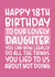 Happy 18th Birthday to our Lovely Daughter Funny Card From Parents created by Brogan Thomas