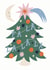 Retro Christmas Tree Fa La La Christmas Card created by Sophie Potter