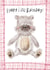 Happy first birthday teddy bear card created by Che Dyer