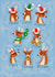 Reindeer Holiday Chrismas Card created by Pixie Art Studio