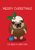 Merry Christmas Pug created by Paper Valley Design Studio