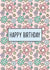 Flower power, happy birthday card, for her, for mum, for girlfriend, floral created by By Emma Dearling