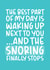 'Waking Up Next To You' Funny Snoring Anniversary Card For Partner created by Brogan Thomas
