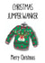 Christmas Jumper W*nker Funny Rude Cheeky Christmas Card created by Nancy Walsh