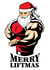 Merry Liftmas Funny Christmas card for the gym Lovers created by Nancy Walsh