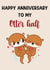 Cute Anniversary Card For Husband/Wife or Boyfriend/Girlfriend. created by Nidd And Rigg!