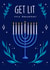 Get Lit this Hanukkah Card! created by Sophie Kent Illustration