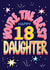 18th Daughter birthday Card created by NICHOLA COWDERY ILLUSTRATIONS