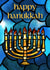 Happy Hanukkah stained glass window created by laux_th