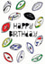 Rugby Birthday cards created by A Ray of Sunshine Cards