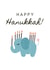 Happy Hanukkah! - Elephant Menorah created by Dravidian Quill