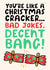 Funny Cheeky Christmas Card - Christmas Cracker - Bad Jokes - Decent Bang created by Studio Doodles