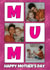 Mum typography Mothers Day Personalised Photo Card 21688 created by @Cupsie's Creations