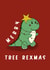 Merry Tree Rex-Mas Dino Christmas Card. created by Amelie’s Dino Designs