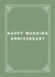 Green Wedding anniversary card created by Proper job studio