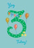 Yay 3 Today! Birthday card created by Rachel Singh