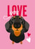 Valentine's Card Dachshund Dog created by Diva Doodle Designs