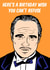 Marlon Brando, The Godfather birthday card created by Graham Sanders