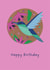 Happy Birthday Hummingbird card 1000 created by Little Island Crafts