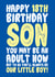 Our Little Boy Son 18th Birthday created by On Fire Typography