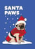 Santa Paws Pug created by CatherineCritchley.