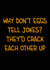 Eggs Crack Up Dad Joke Card created by Dad Jokes Only