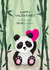 Cute Panda Valentines Day Card created by Bev O'Connor || @oconnordesign