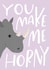 Horny Rhinoceros Funny Valentine's Day Card created by Sleazy Greetings