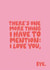 Cute I Love You Greetings Card created by Proper Good