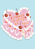 I Fancy You Cake pun Valentines Card created by The Stylist Illustrates