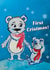 Polar bears wish you a happy first christmas created by Julia BU