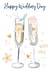 Happy Wedding Day with love - Champagne wedding card created by Katie Phythian Design