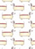 Cute Dachshund card - sausage dog pattern print - send a smile - just to say created by Bonny Shatwell