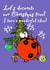 Funny Christmas card about deck a Christmas tree in a special way created by Chepurna