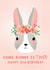 Bunny 2nd birthday card  created by Lucy Rose Party