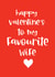 Happy valentine's to my favourite wife funny valentines card created by Word Up Creative
