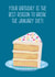 Diet break January Birthday card created by Silky Rose Design