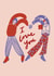 Lovers Couple Illustration Valentines Day Card created by Sophie Potter