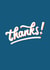 Typography lettering thank you card created by Ellen Jane LDN