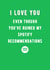 Spotify Recommendations I Love You Card  created by Meg's Creative Outlet