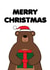 BEAR MERRY  CHRISTMAS CARD created by CARDTOON