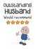 Cute Felt 5 Star Review Anniversary Card / Valentines Day Card - Husband - Outstanding Husband Would Recommend created by Presents Felt