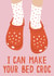 Cheeky Croc Pun Anniversary Card / Valentines Day Card - I Can Make Your Bed Croc created by Jessica Harvey