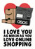 Funny Online Shopping Anniversary Card / Valentines Day Card - Asos - Online Shopping - I Love You As Much As You Love Online Shopping created by Studio Doodles