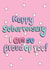 Cute Typography Anniversary Card / Friendship Card - Happy Soberversary I Am So Proud Of You! created by Sober Girl Society