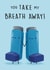 Cute Inhaler Pun Anniversary Card / Valentines Day Card - You Take My Breath Away created by Sophie Kent Illustration