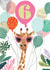 Kids Age 6 Birthday Giraffe created by Louise Tiler