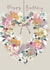Floral heart wreath created by Louise Tiler