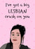 Big lesbian crush card created by Maisie-Jane Andrews
