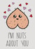 Nuts About You! Rude Funny Valentines Day Card created by Cheeky Chappy